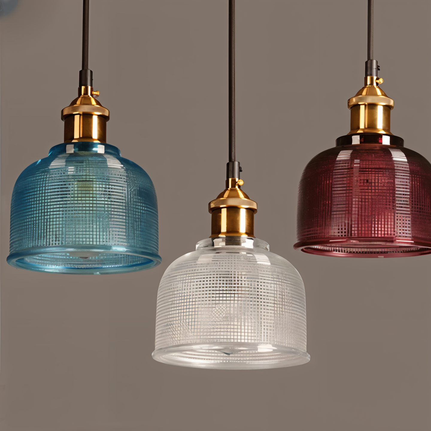 Glossy Bell-pendel - farverig retro-pendel i glas - moderne hængelampe