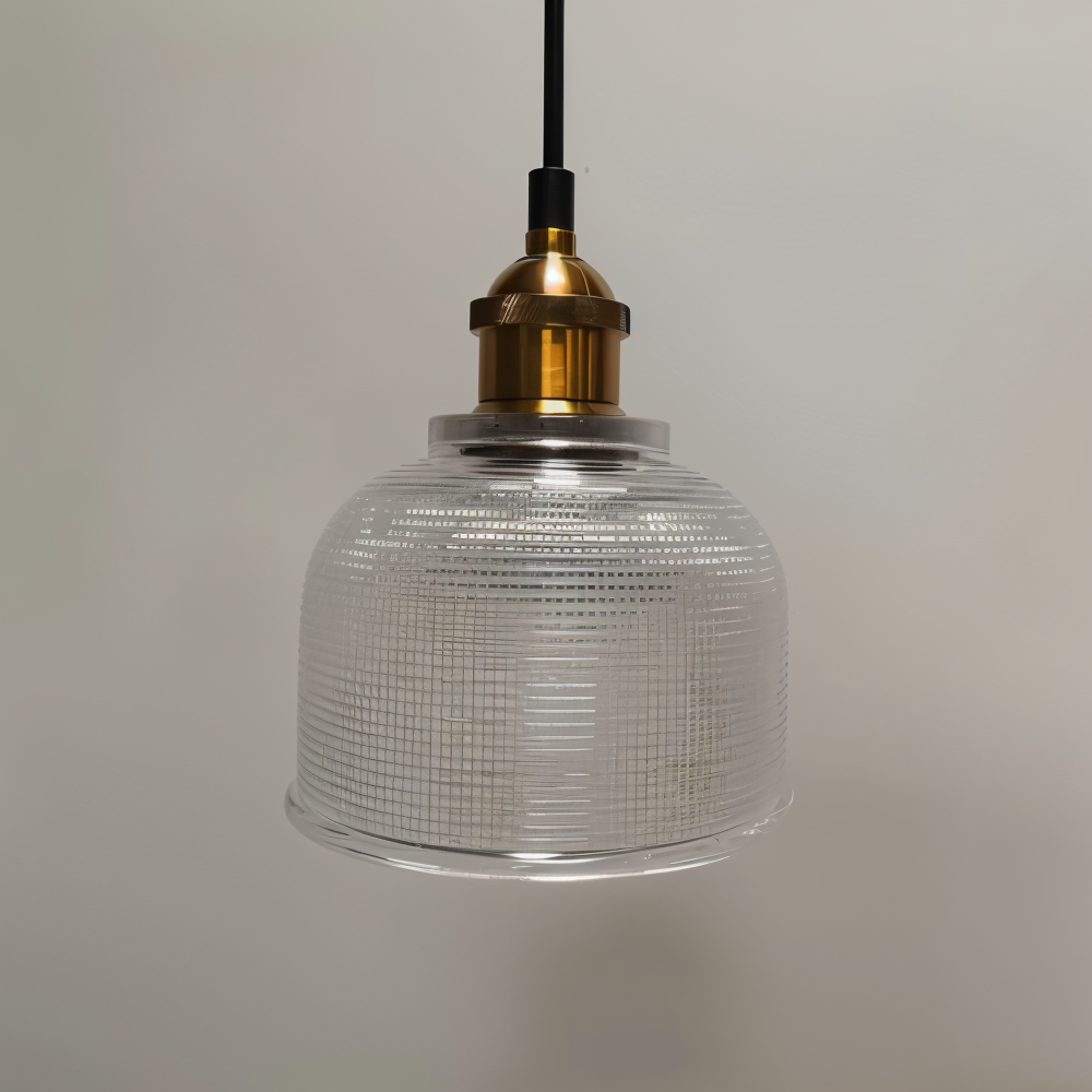 Glossy Bell-pendel - farverig retro-pendel i glas - moderne hængelampe