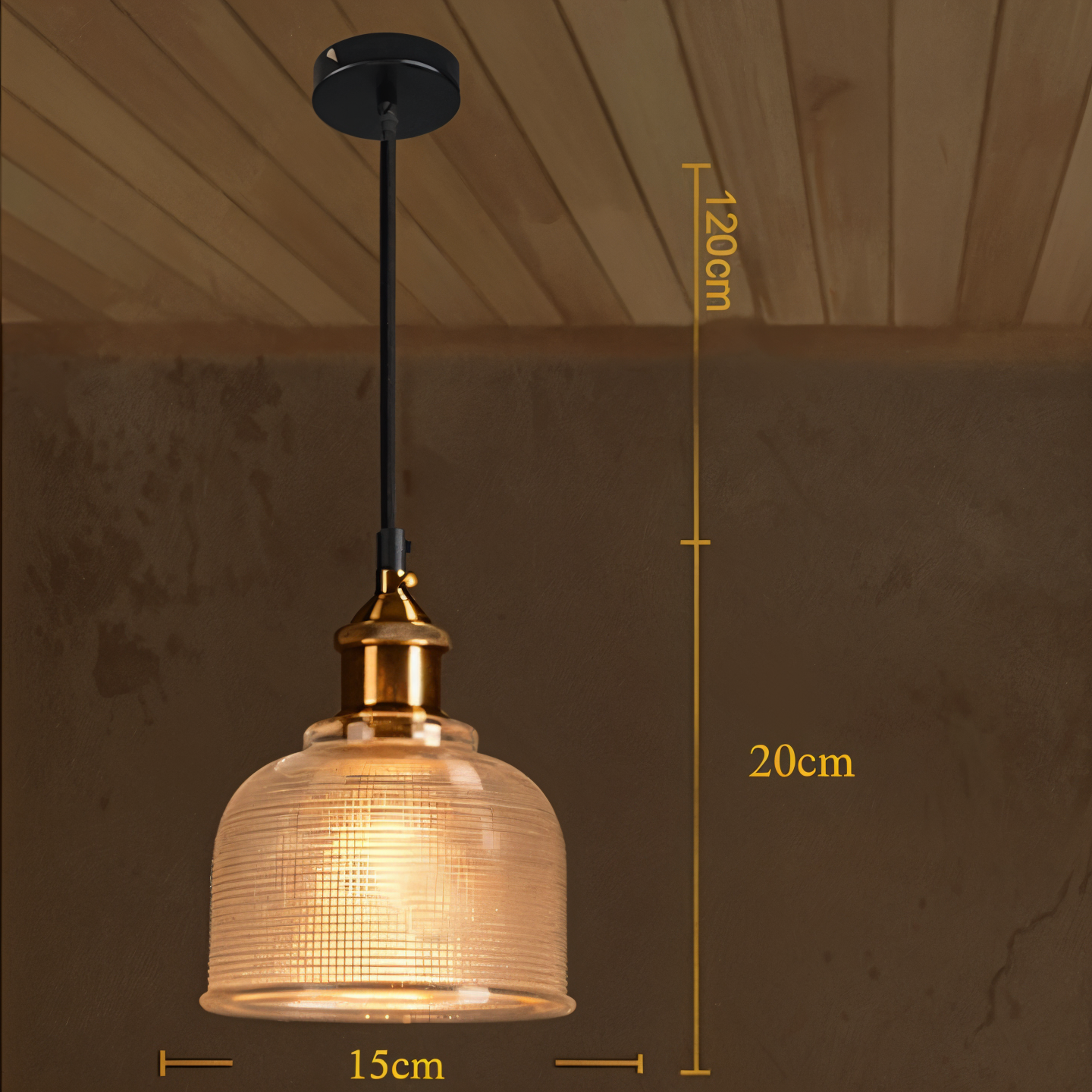 Glossy Bell-pendel - farverig retro-pendel i glas - moderne hængelampe