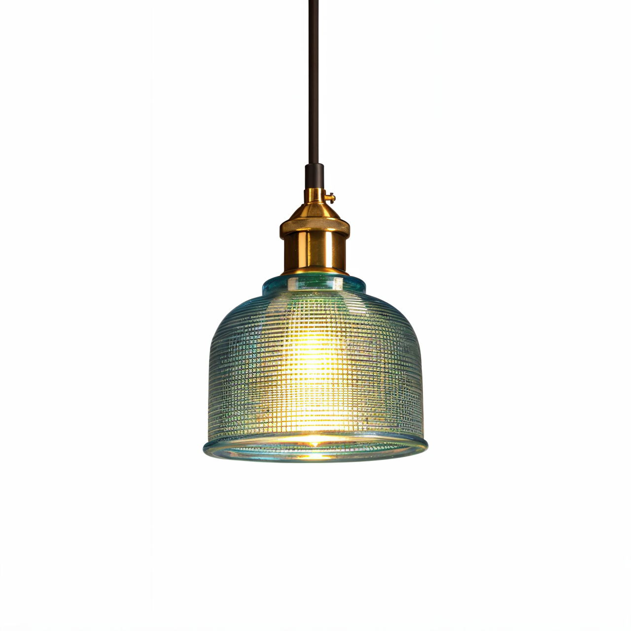 Glossy Bell-pendel - farverig retro-pendel i glas - moderne hængelampe