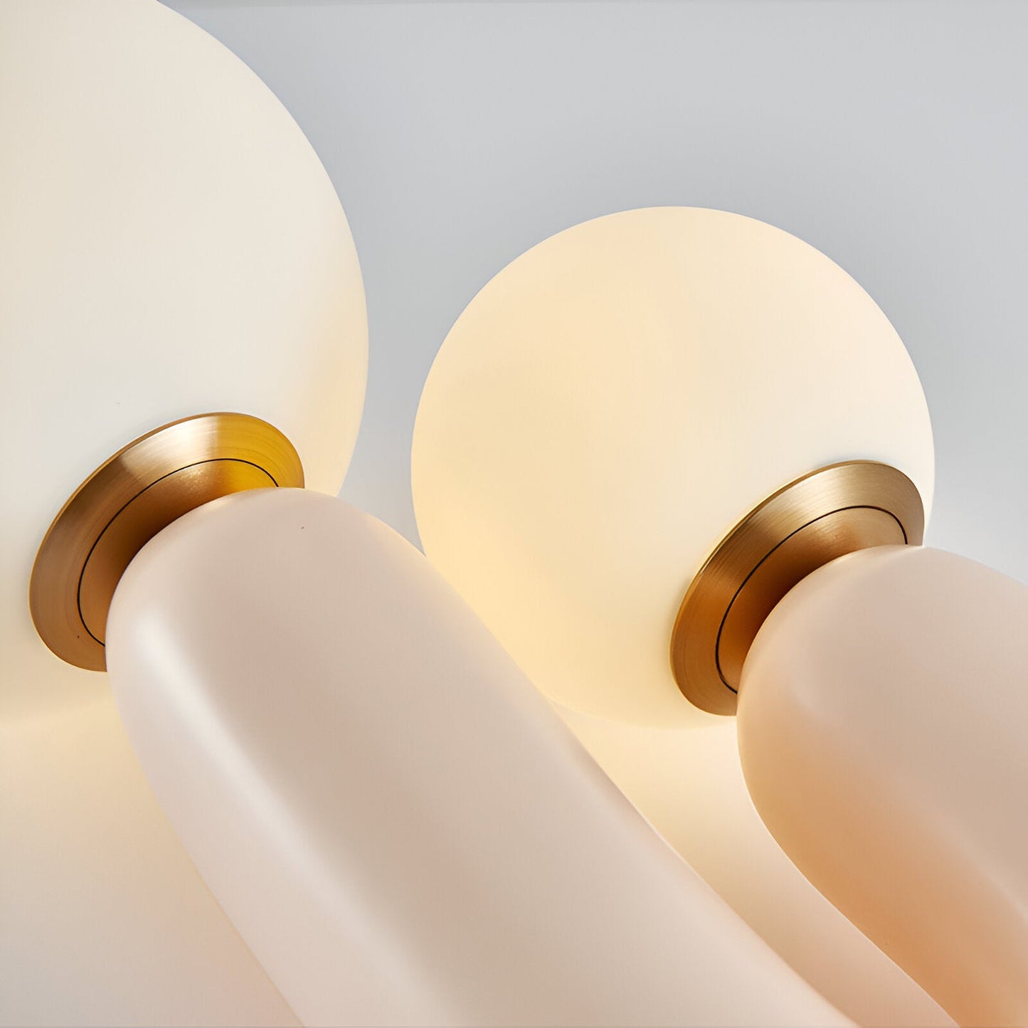 Harpiks u bordlampe - nordisk dobbelt glas globe bordlampe - kreativ kaktus lampe