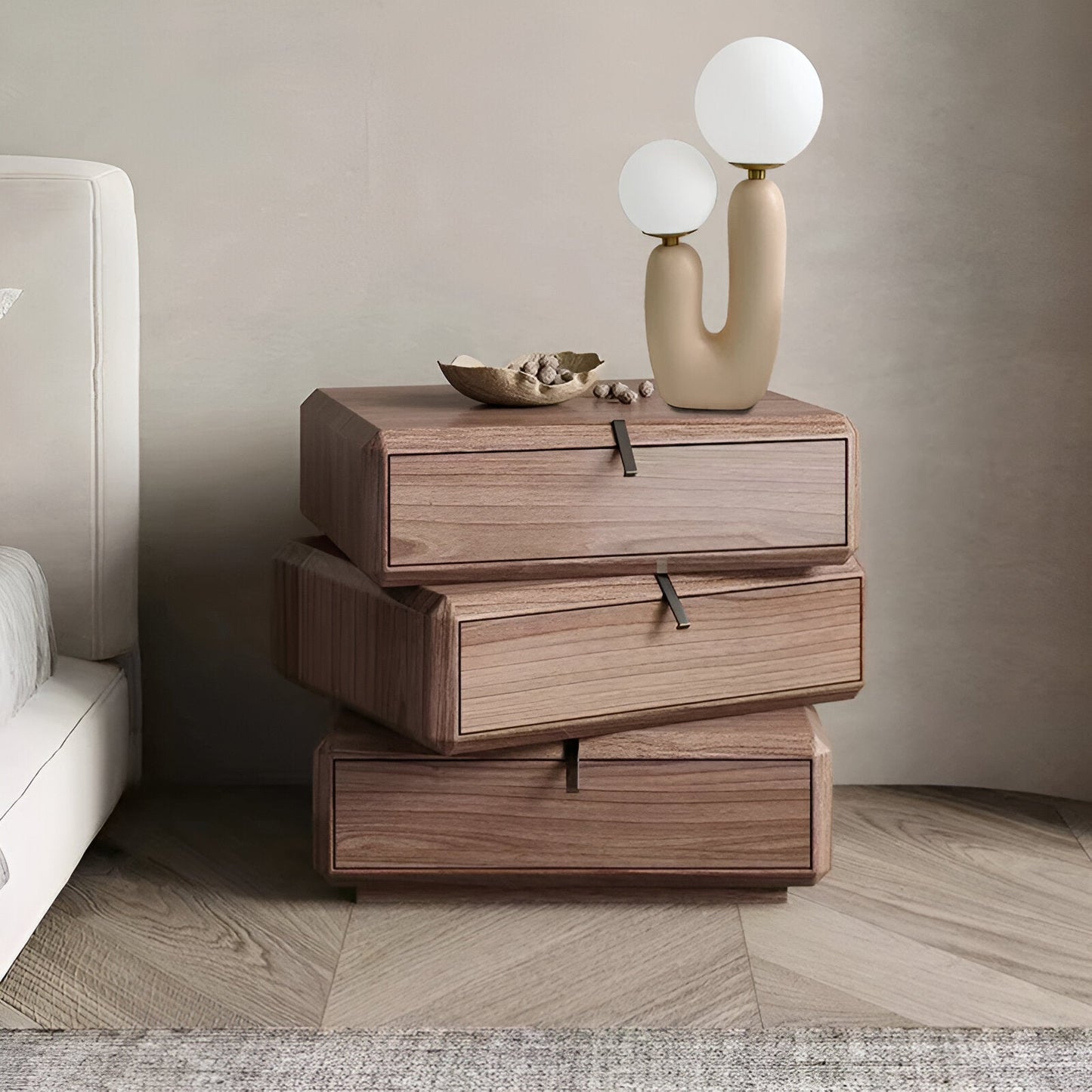 Harpiks u bordlampe - nordisk dobbelt glas globe bordlampe - kreativ kaktus lampe