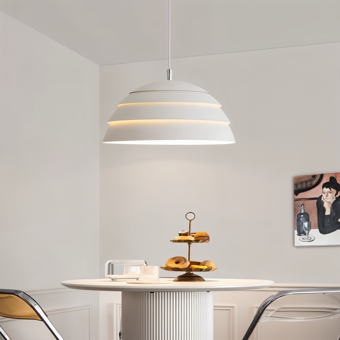 Lys led-pendel - hierarkisk kuppel-pendel - ledningspendel