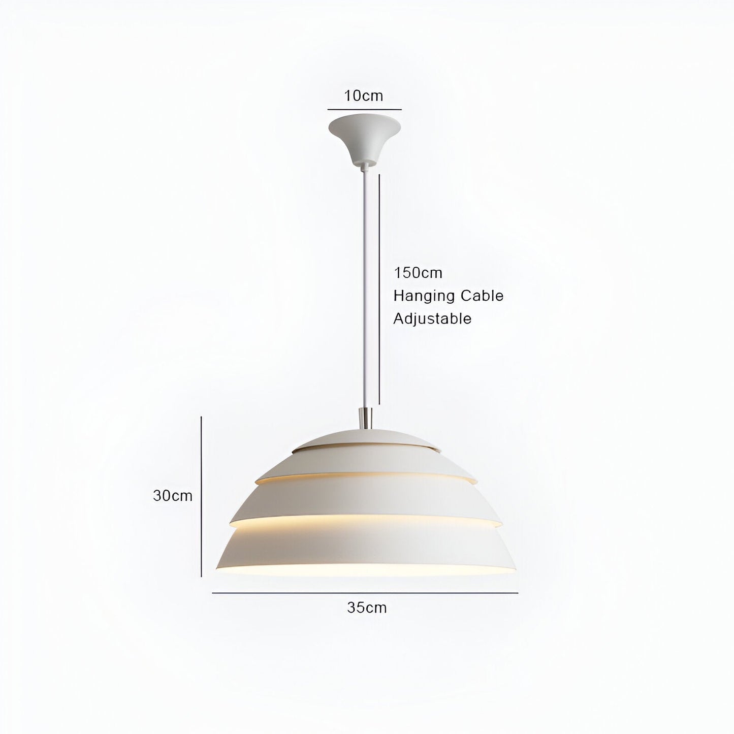 Lys led-pendel - hierarkisk kuppel-pendel - ledningspendel