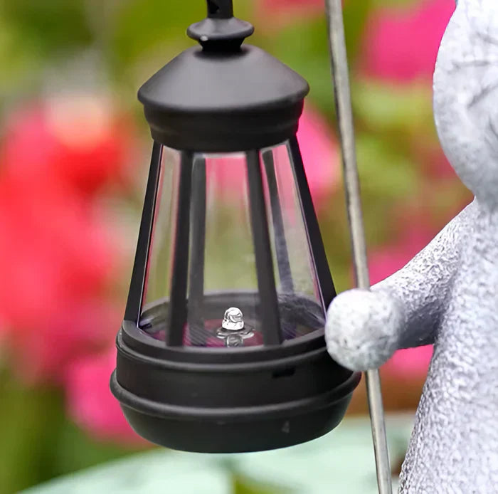 Kittybeam - fortryllende solcelle lanterne med kattestatue til glæde i haven