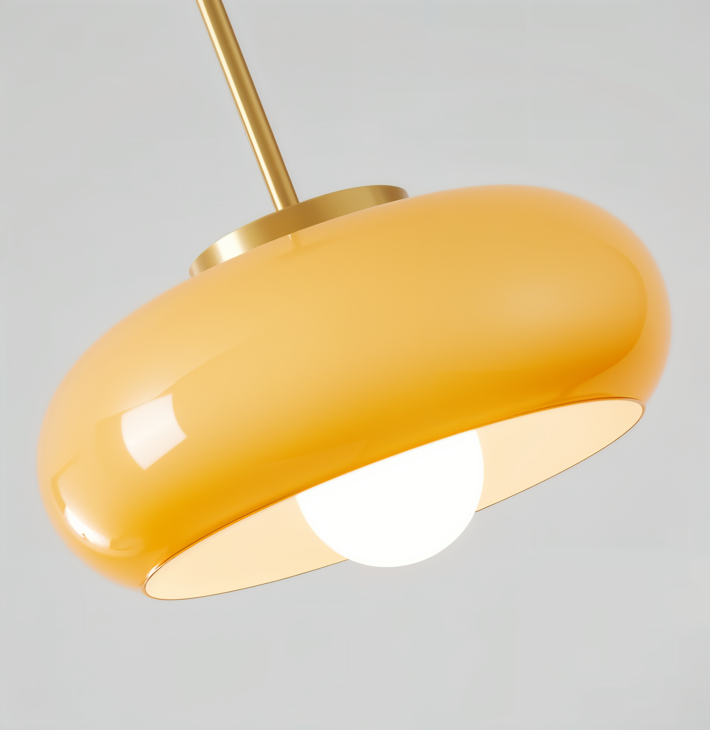 Copper dome light - retro orange hvid bauhaus led pendel