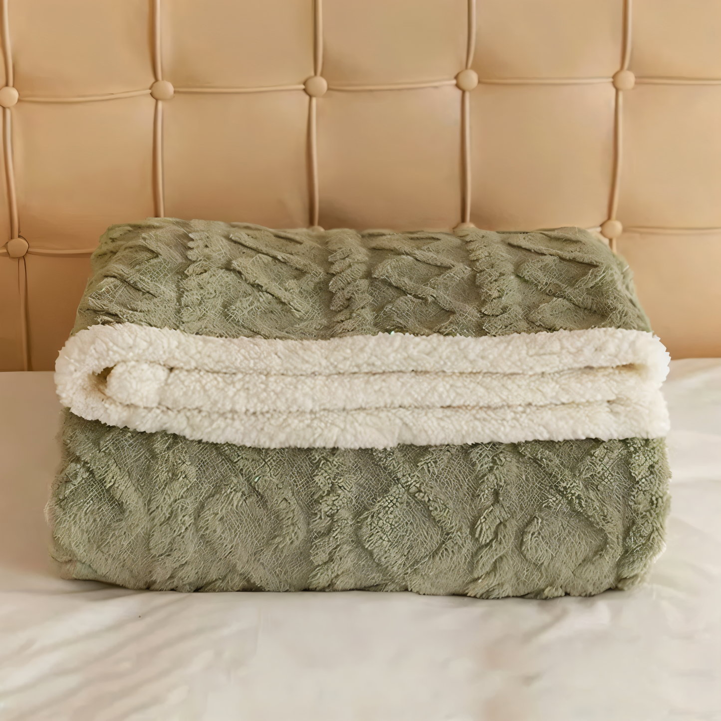 Luxifaux wool plaid - dobbeltsidet plysfleece-plaid