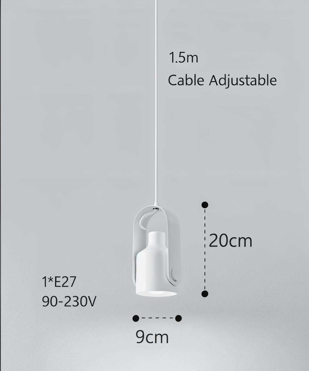 Minilog pendel spotlight - nordisk træ korn metal pendel lys