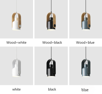 Minilog pendel spotlight - nordisk træ korn metal pendel lys
