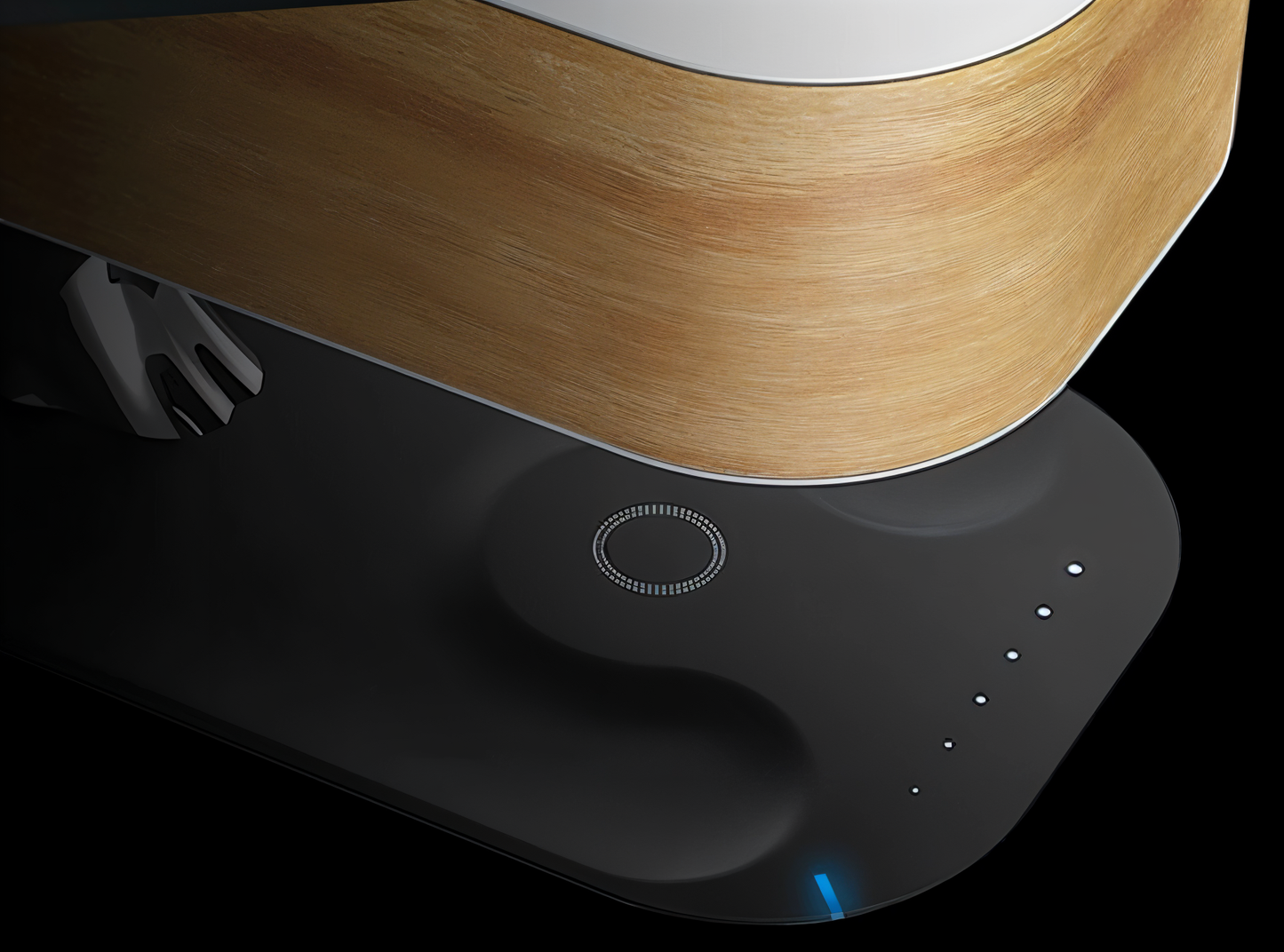 Naturetune bordlampe - multifunktionel sengelampe med bluetooth-højttaler og trådløs oplader