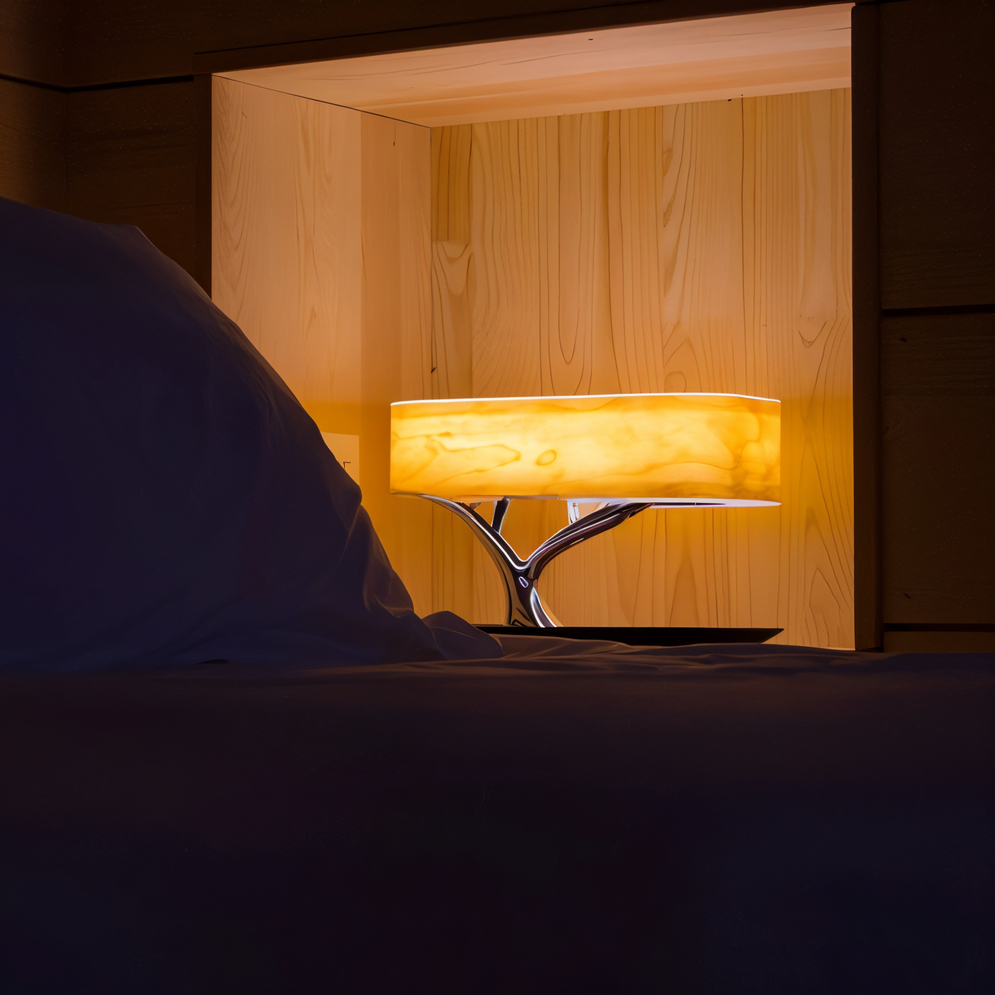 Naturetune bordlampe - multifunktionel sengelampe med bluetooth-højttaler og trådløs oplader