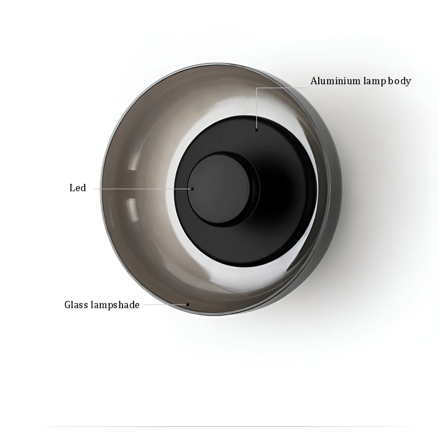 Nordbowl væglampe - round nordic lighting - væglampe med glasskål