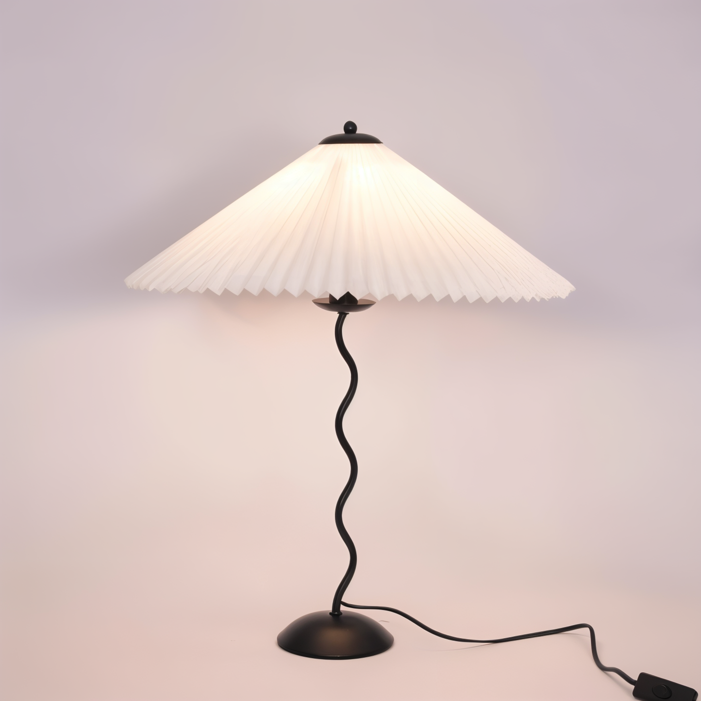 Ori squiggle-lampe - foldet bordlampe - origami led-bordlampe