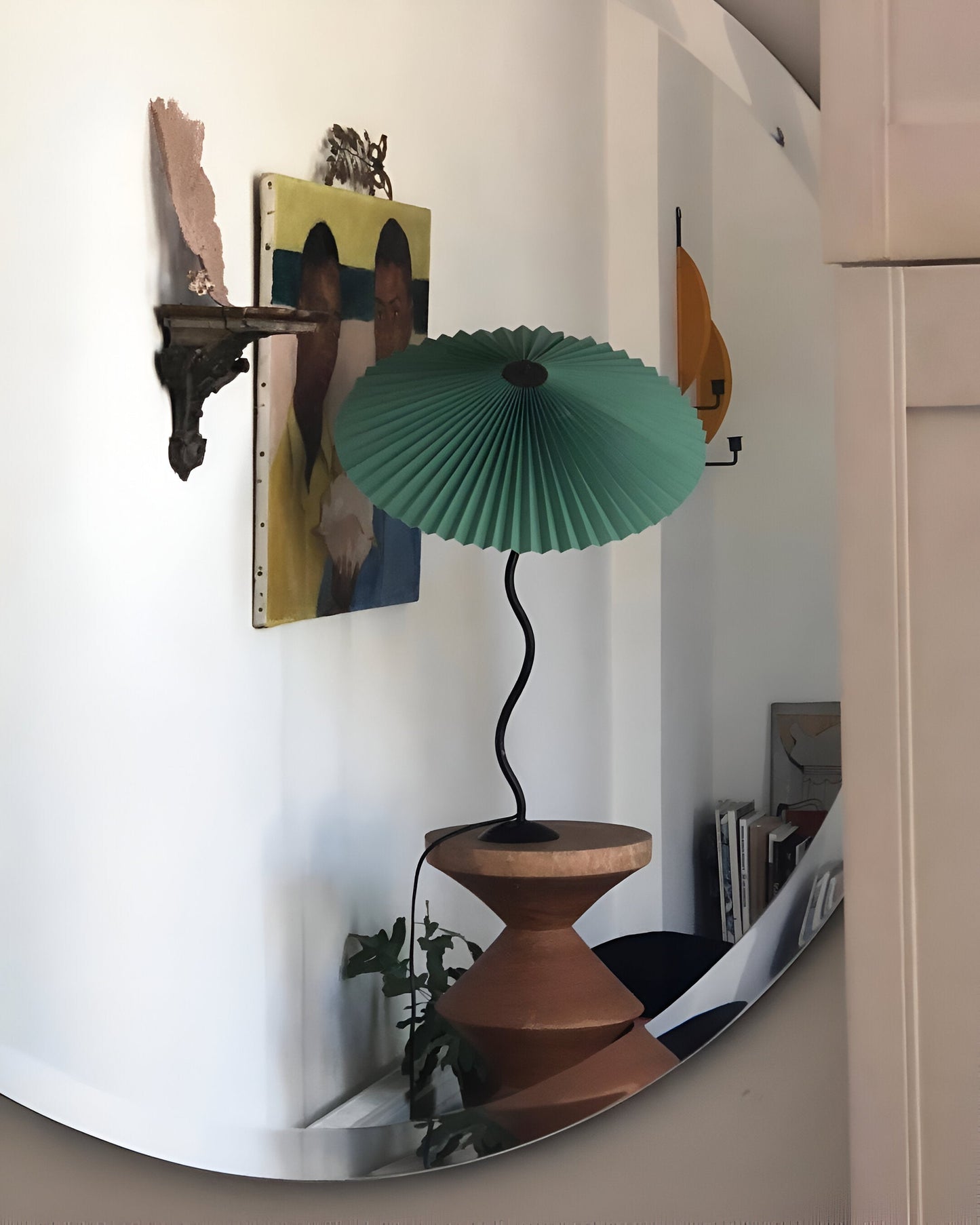 Ori squiggle-lampe - foldet bordlampe - origami led-bordlampe