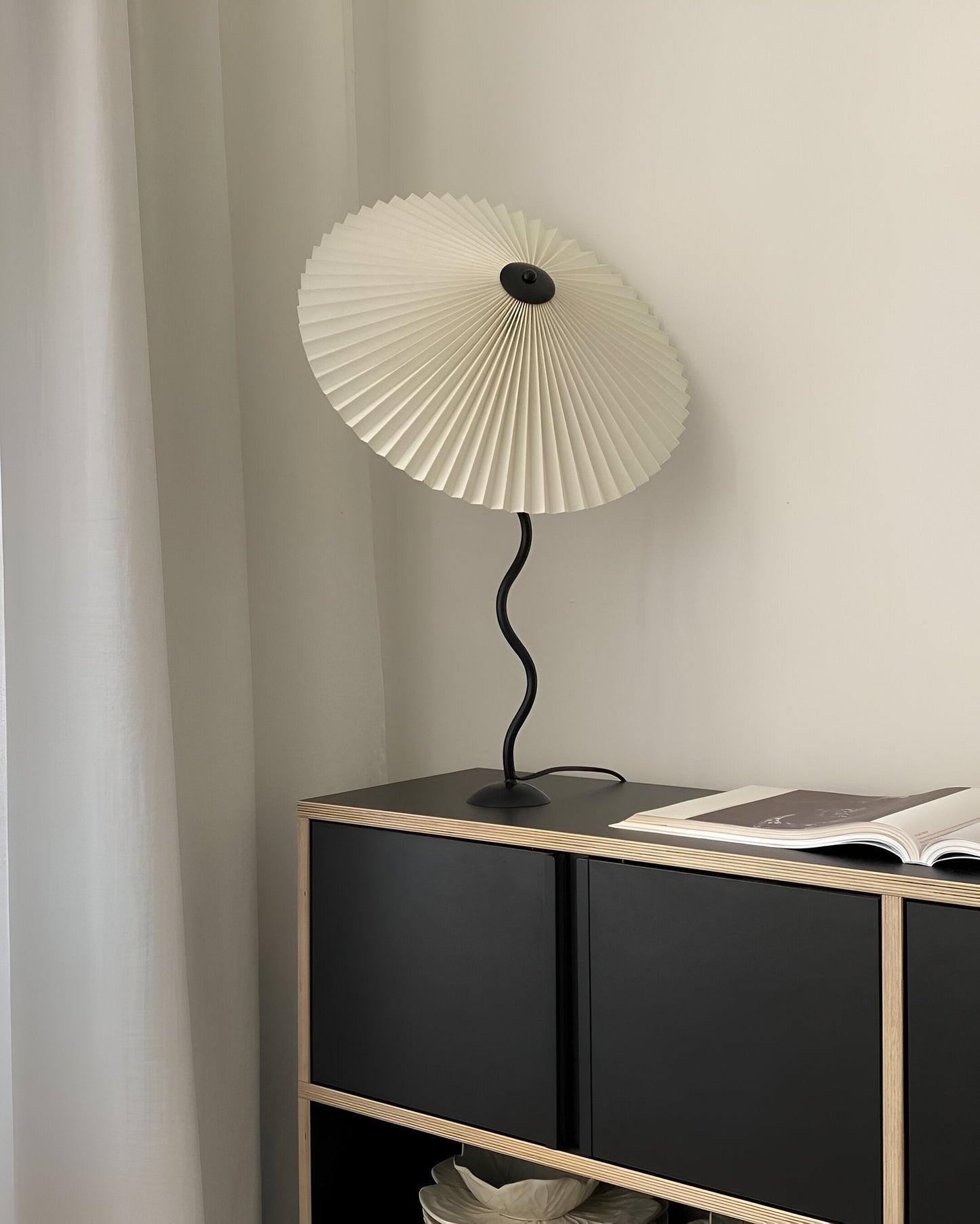Ori squiggle-lampe - foldet bordlampe - origami led-bordlampe