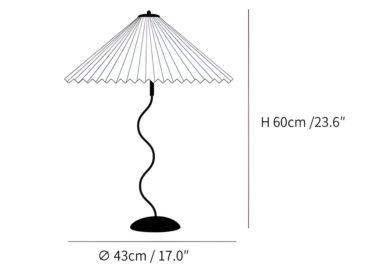 Ori squiggle-lampe - foldet bordlampe - origami led-bordlampe