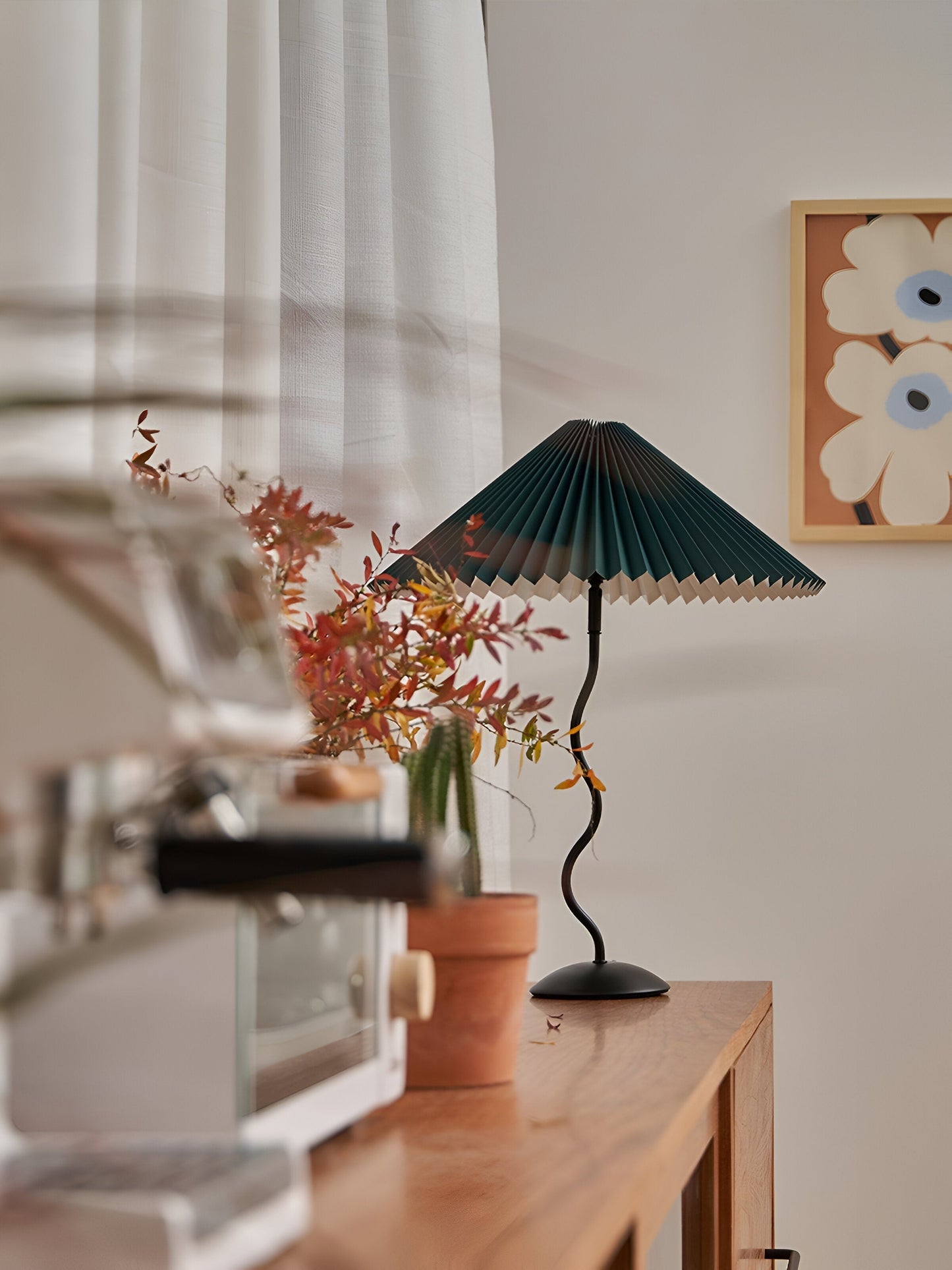 Ori squiggle-lampe - foldet bordlampe - origami led-bordlampe