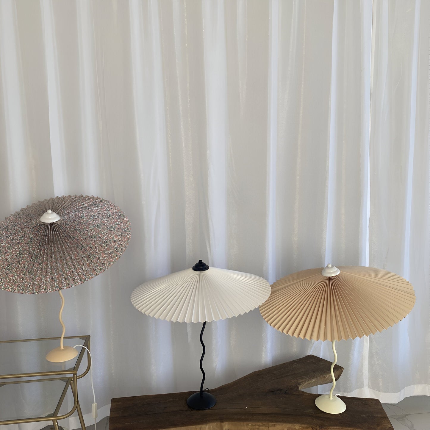 Ori squiggle-lampe - foldet bordlampe - origami led-bordlampe