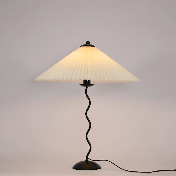 Ori squiggle-lampe - foldet bordlampe - origami led-bordlampe