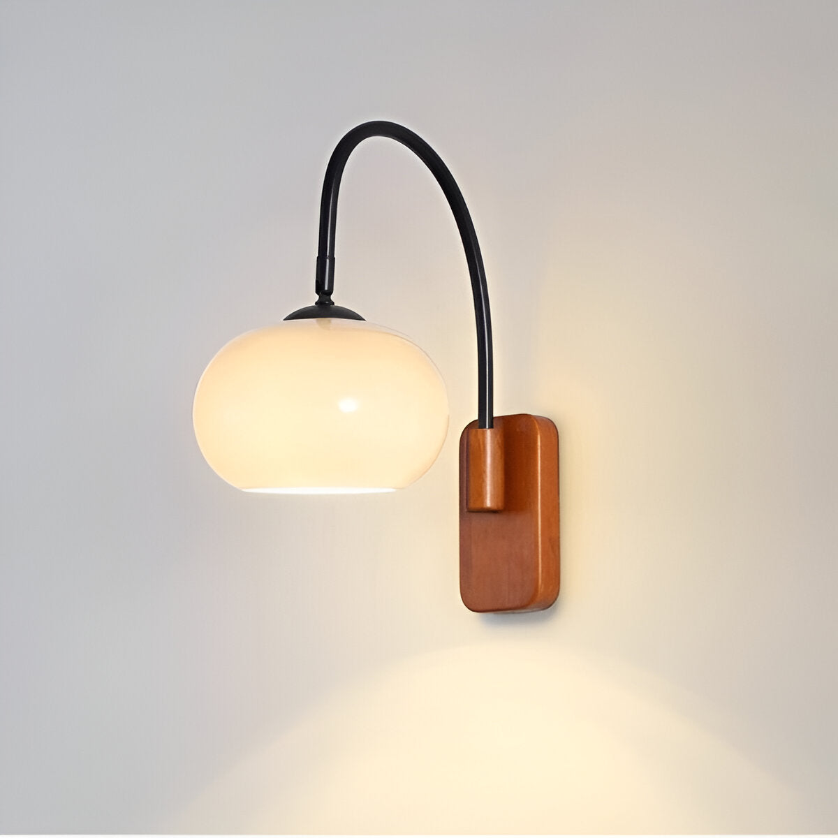Persi væglampe - persimmon glas væglampe - bauhaus væglampe design - soveværelse væglamper led