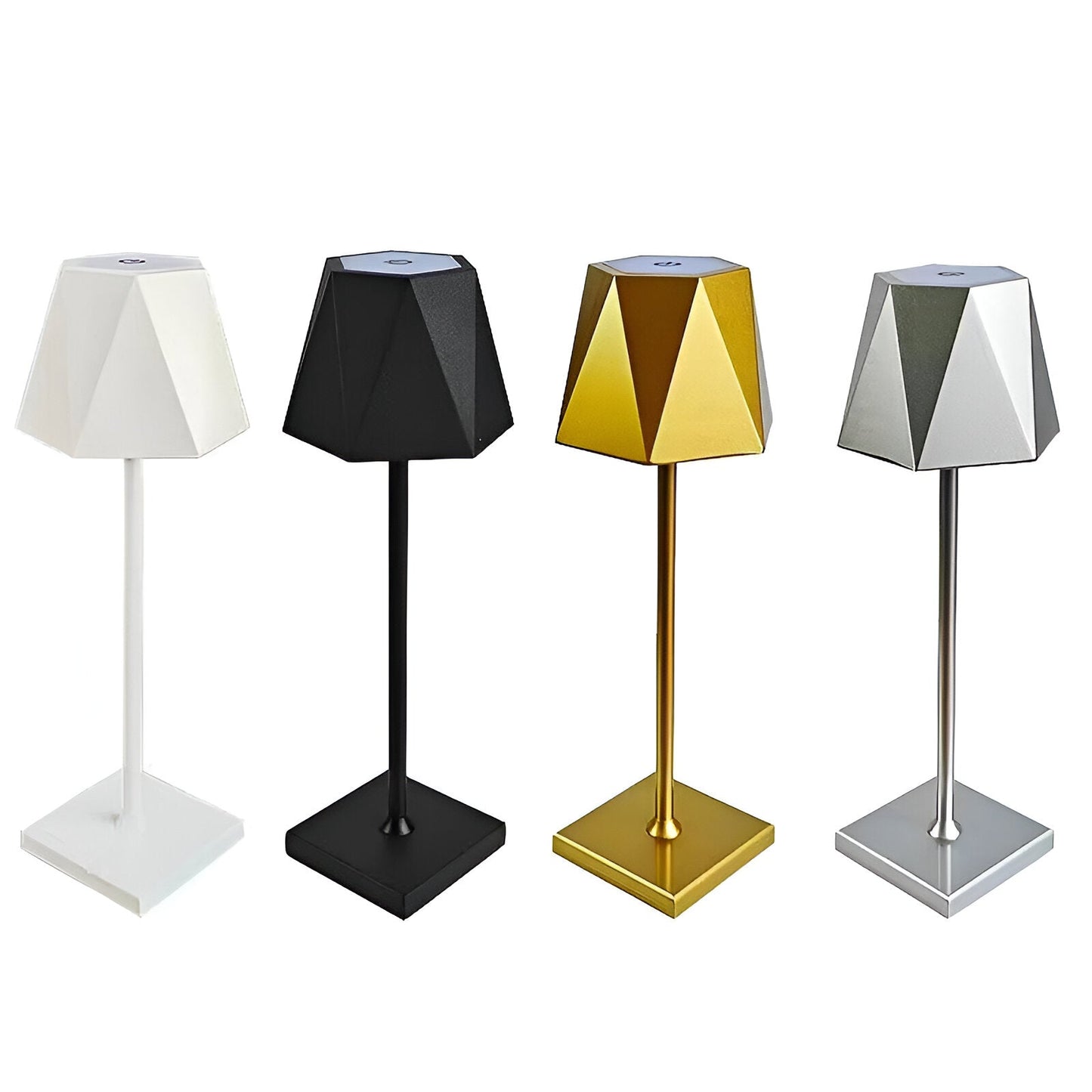 Polylamp - bærbar sekskantet led-bordlampe - vandtæt og genopladelig