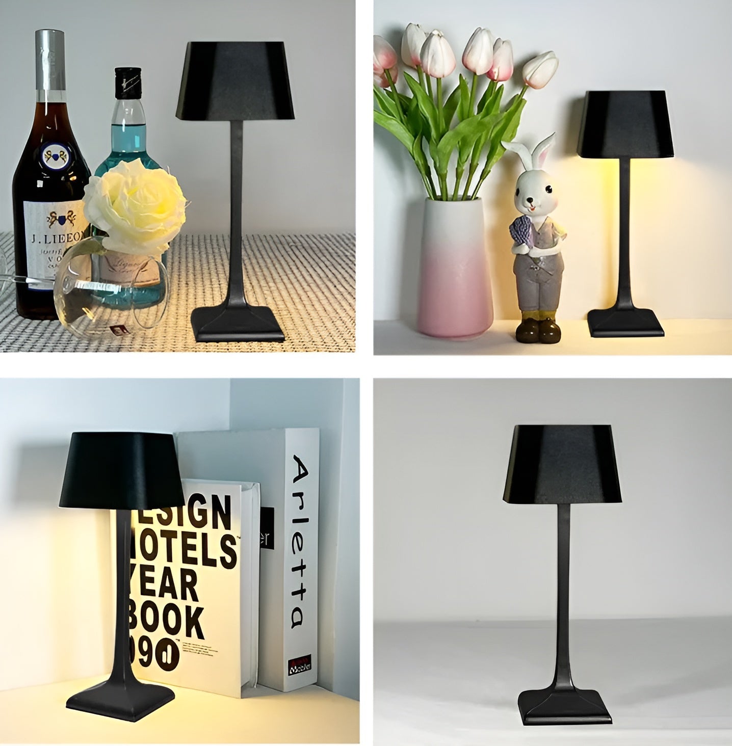 Quadmini bordlampe - led-lampe i firkantet form lavet af aluminium