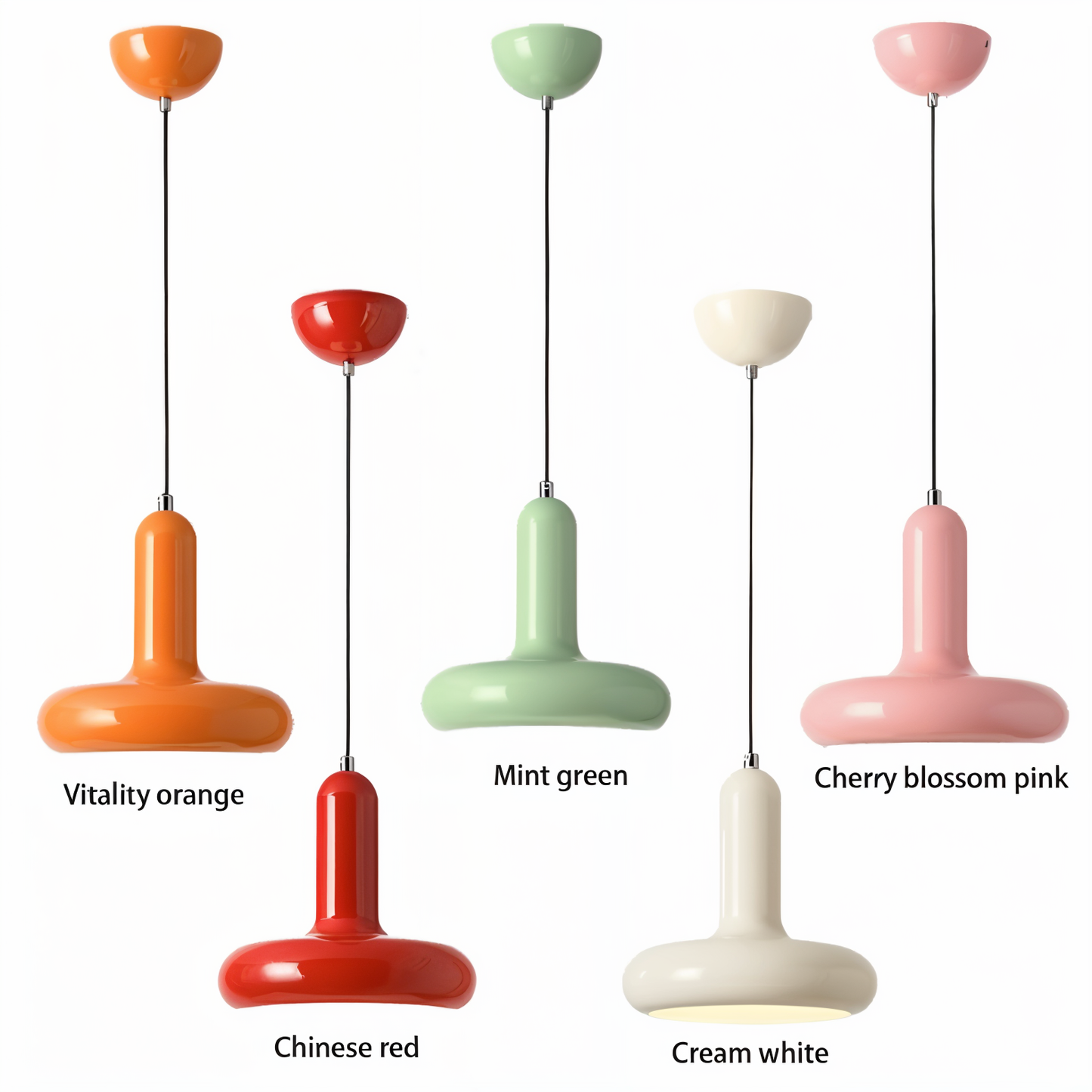 Retropop pendellampe - bauhaus macaron pendellamper