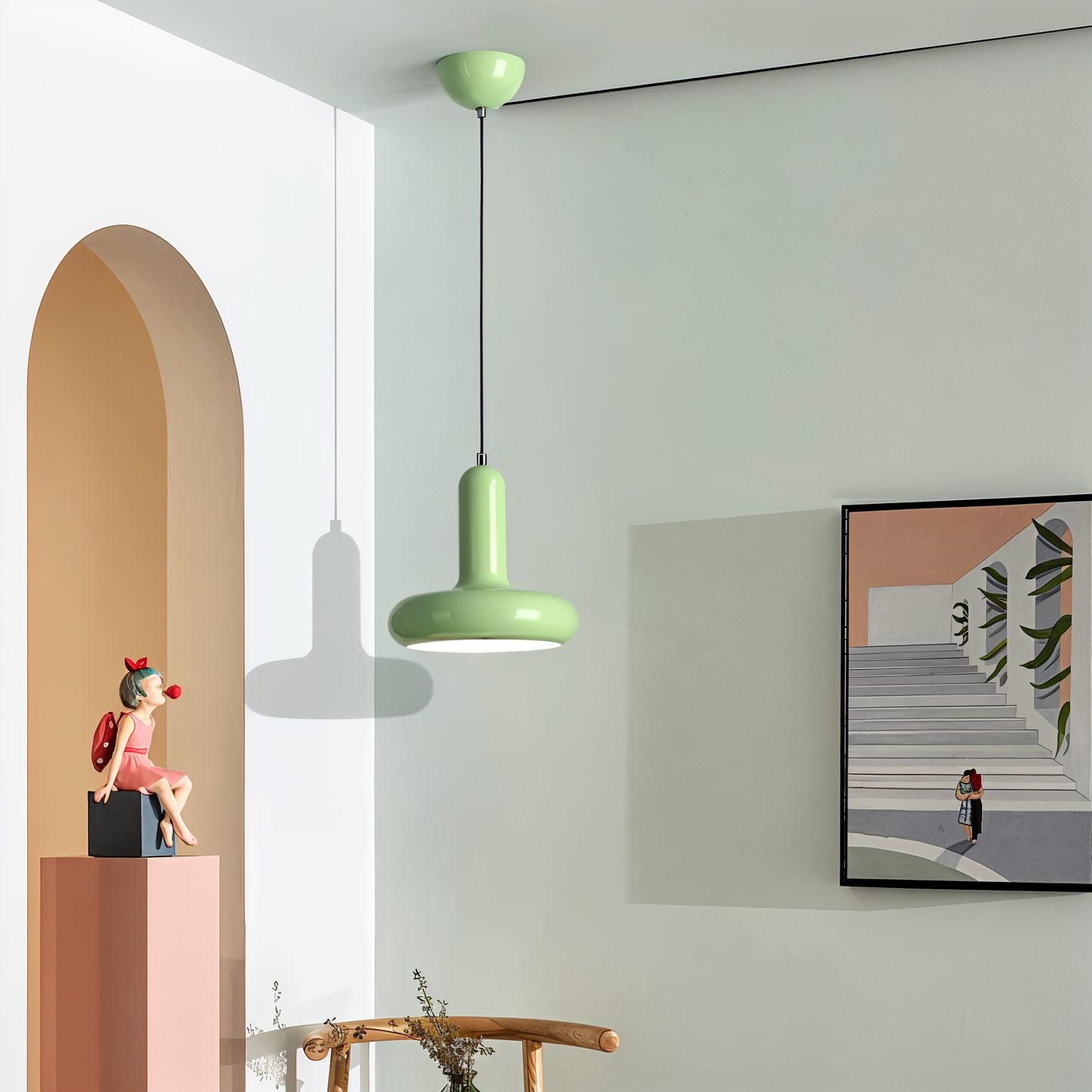 Retropop pendellampe - bauhaus macaron pendellamper