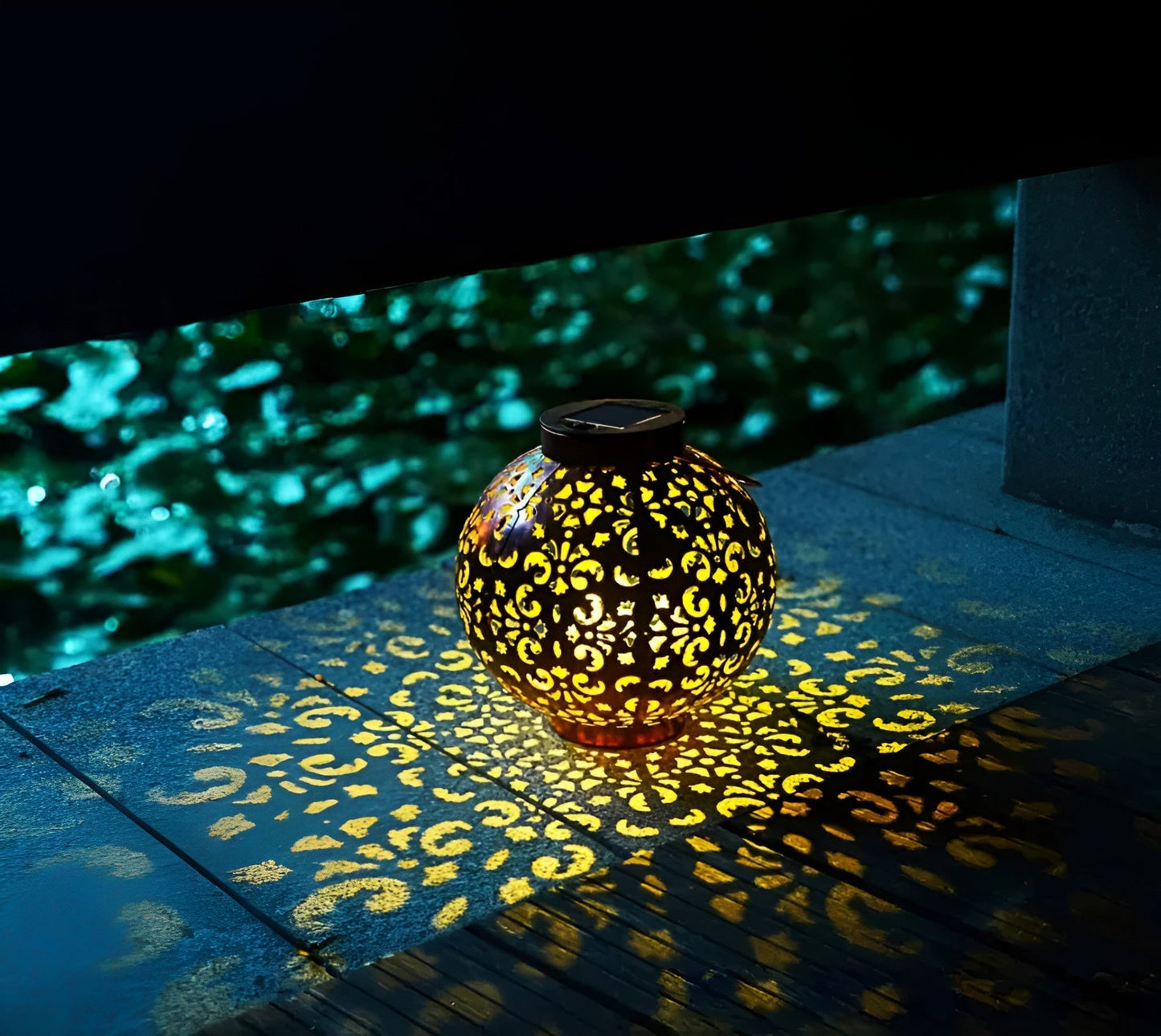 SolarGlow - vintage solcelledrevet udendørslampe - vandtæt udendørslampe