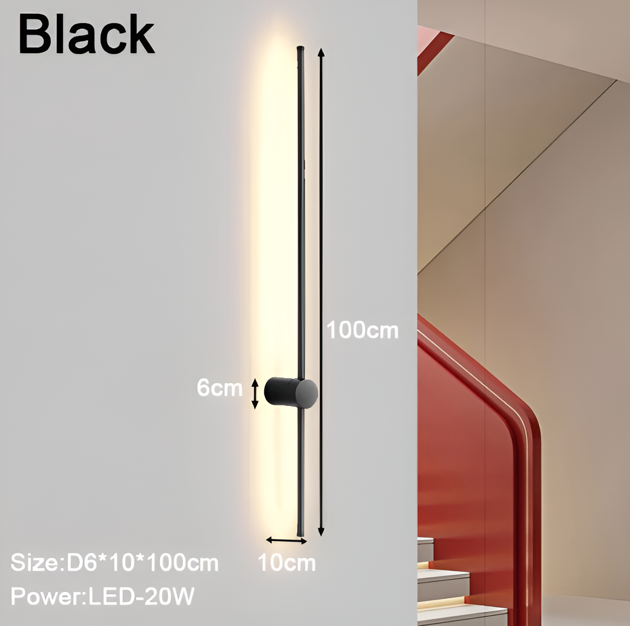 Streamline - lineær led-væglampe i skandinavisk stil