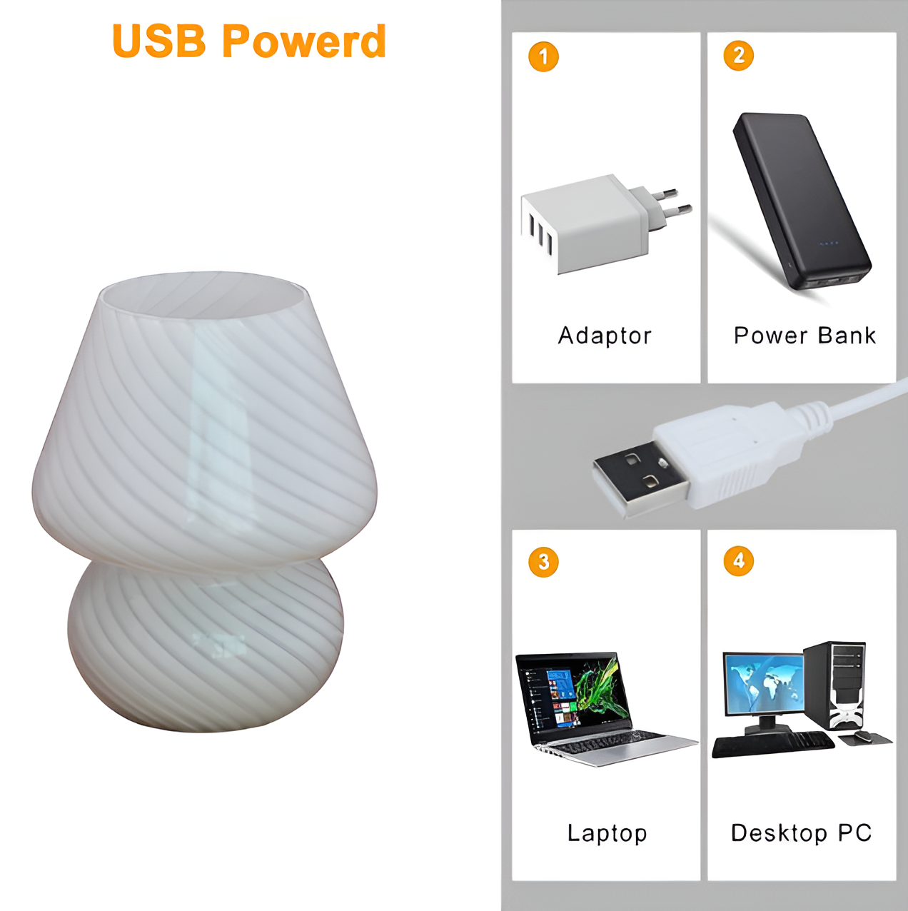 Striped glow - en bordlampe lavet af mundblæst, stribet glas