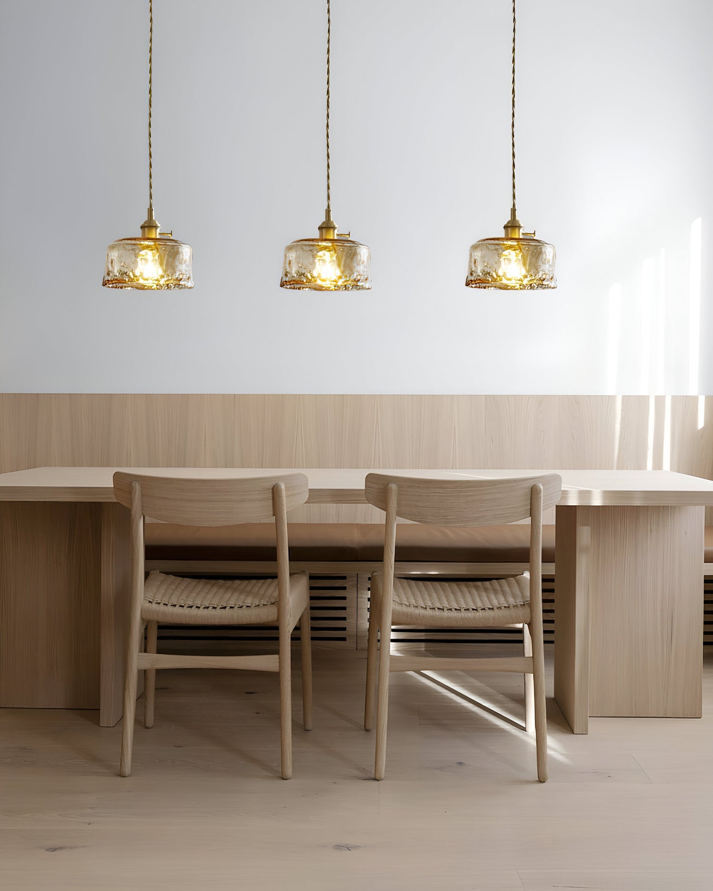 Twist deco-pendel i glas - pendel i antik messing med vintage-flair