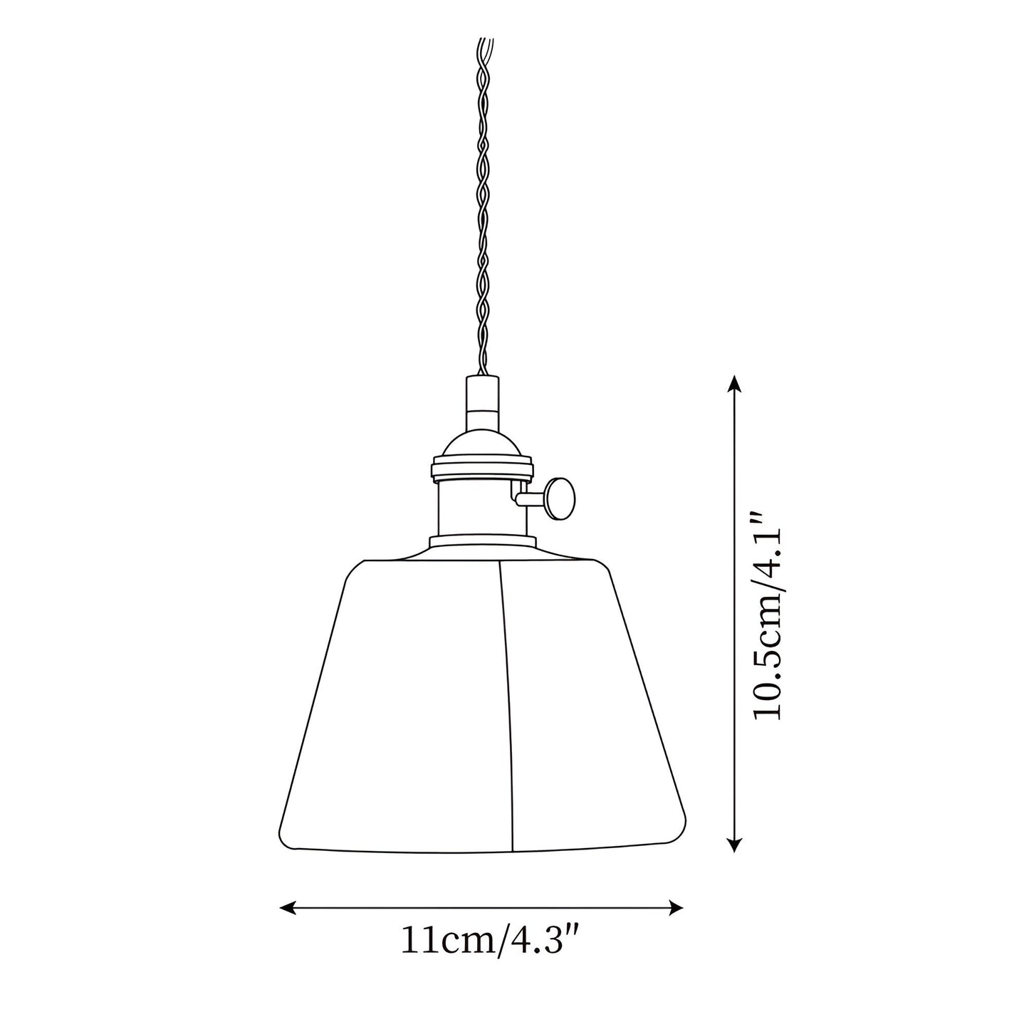 Twist deco-pendel i glas - pendel i antik messing med vintage-flair