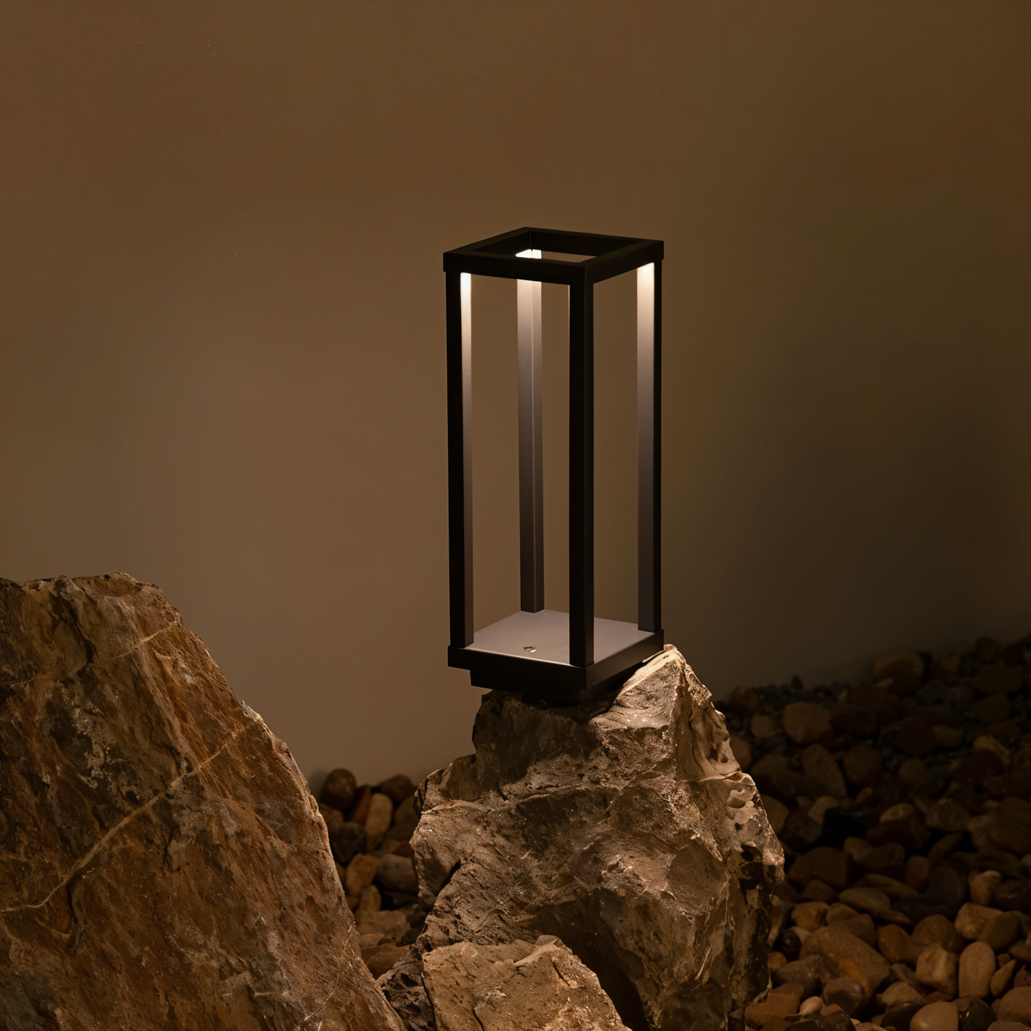 Verticabeam - 3d rektangulær sort led-bordlampe