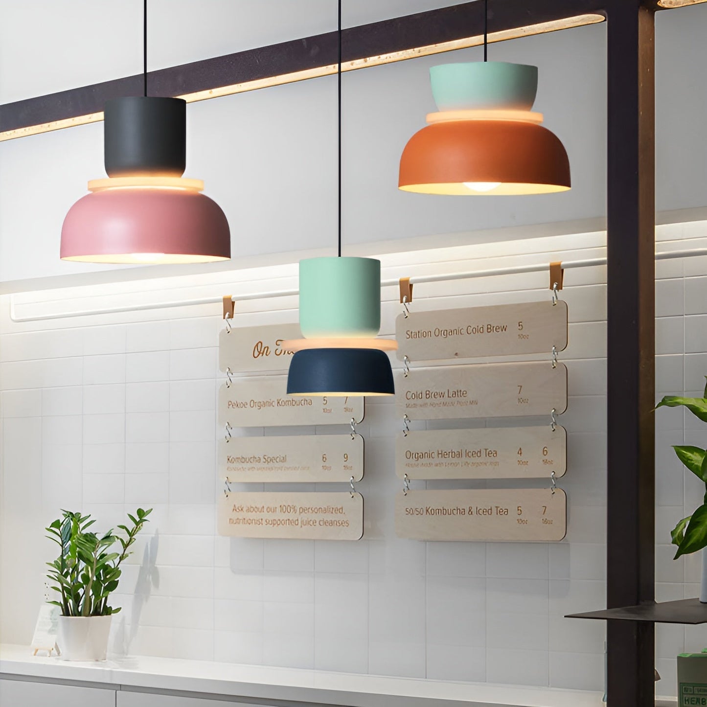 Vividglow - vibrerende metal-macaron-led-pendel