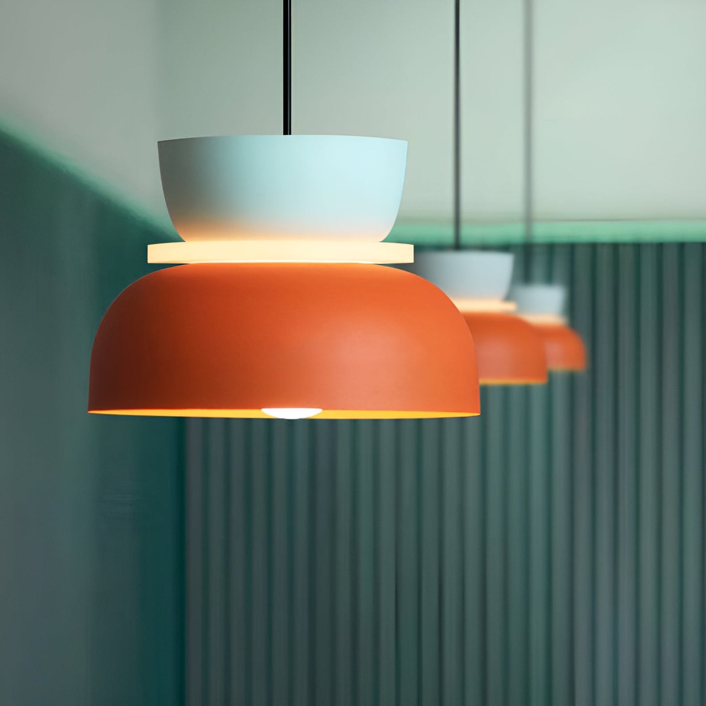 Vividglow - vibrerende metal-macaron-led-pendel