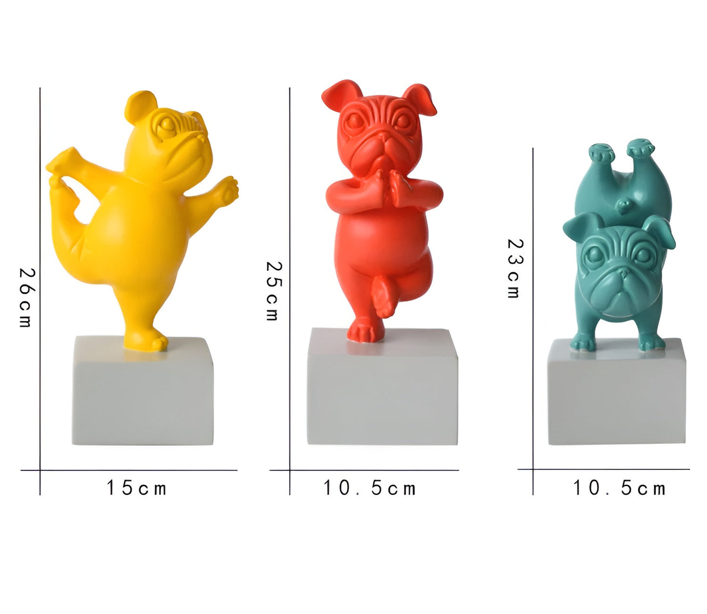 Yoga Paws - abstrakt yoga bulldog-figur til legende husholdninger