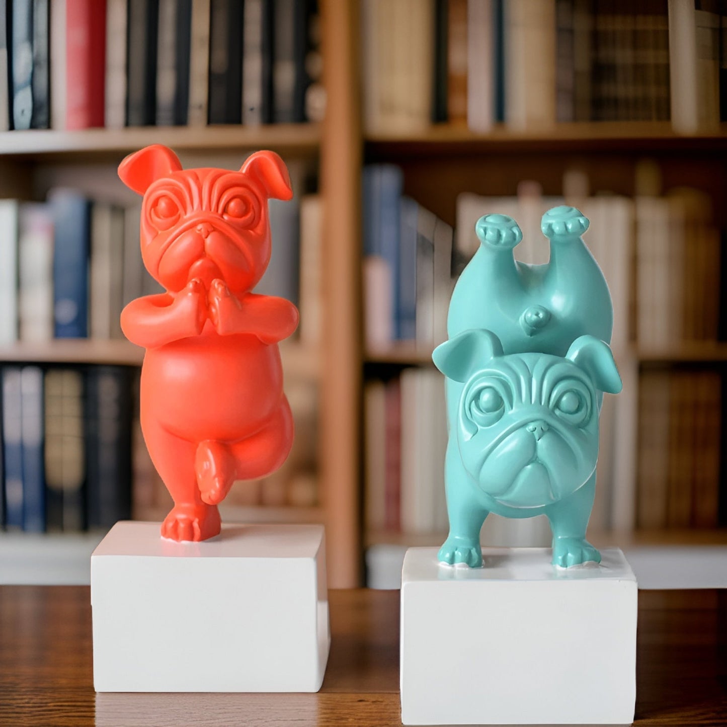 Yoga Paws - abstrakt yoga bulldog-figur til legende husholdninger