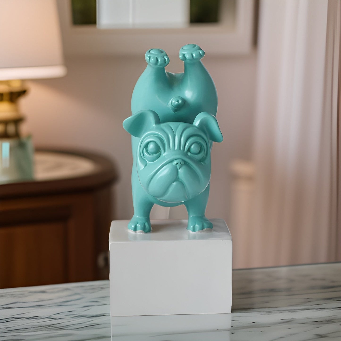 Yoga Paws - abstrakt yoga bulldog-figur til legende husholdninger