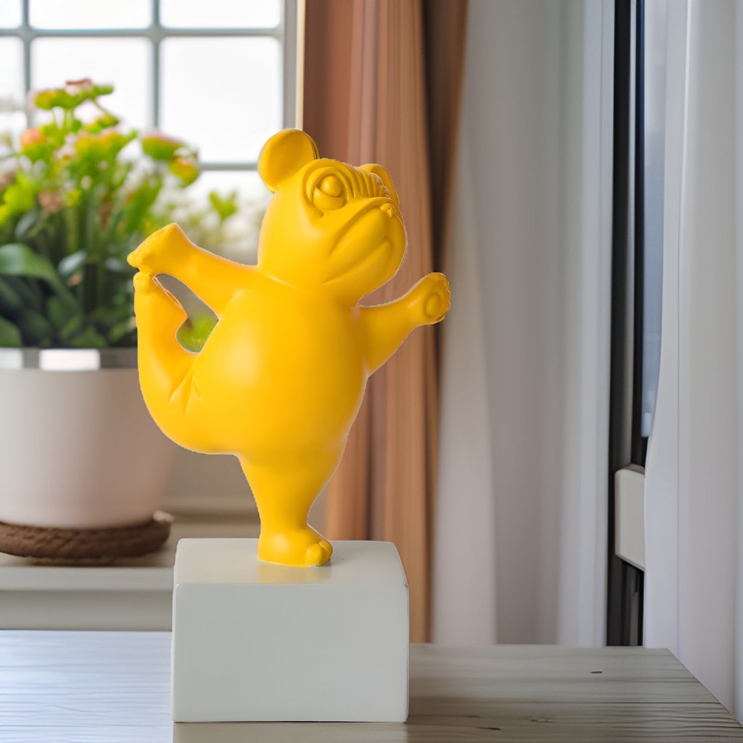 Yoga Paws - abstrakt yoga bulldog-figur til legende husholdninger
