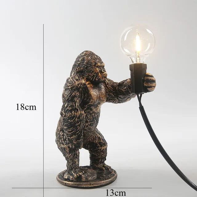 Gorilla glow - gorilla animal bordlampe