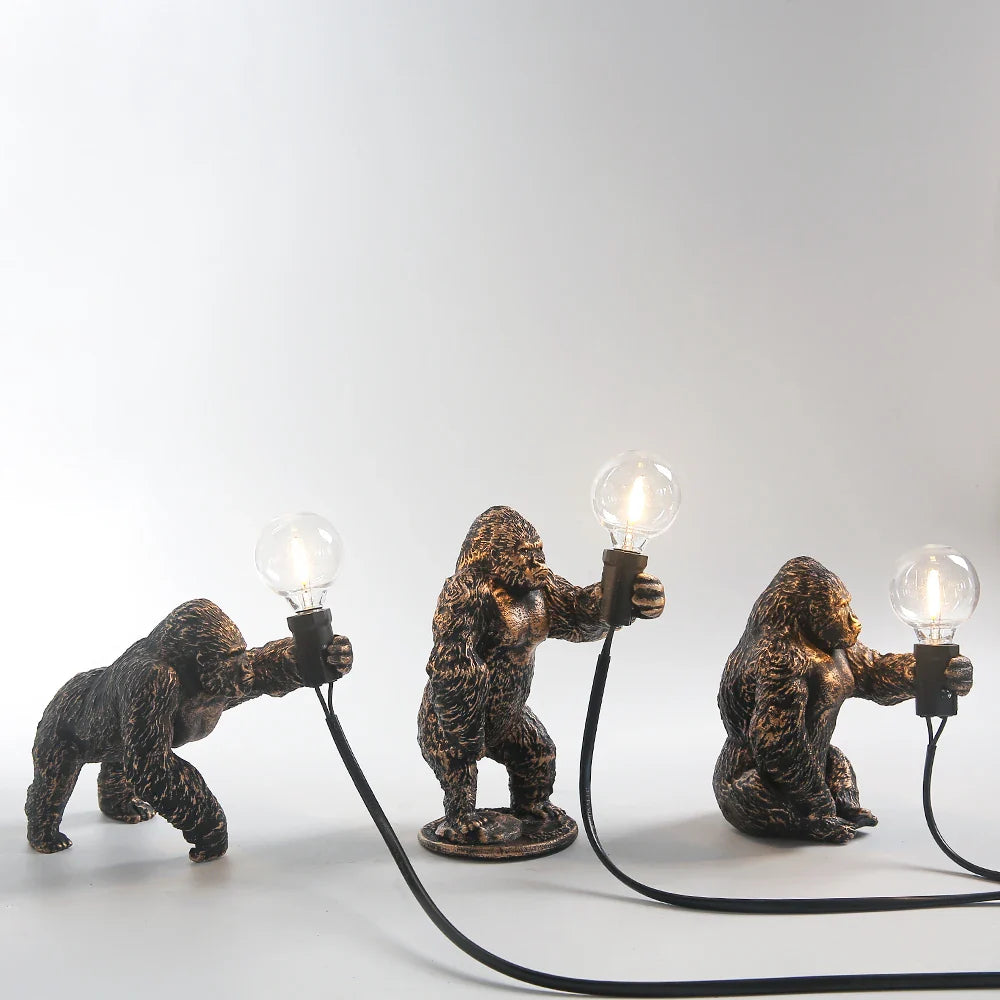Gorilla glow - gorilla animal bordlampe