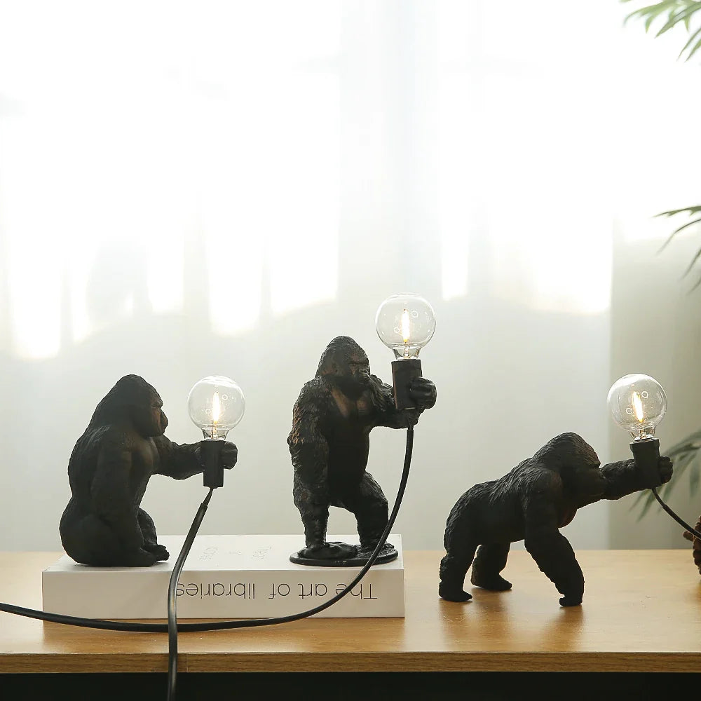 Gorilla glow - gorilla animal bordlampe
