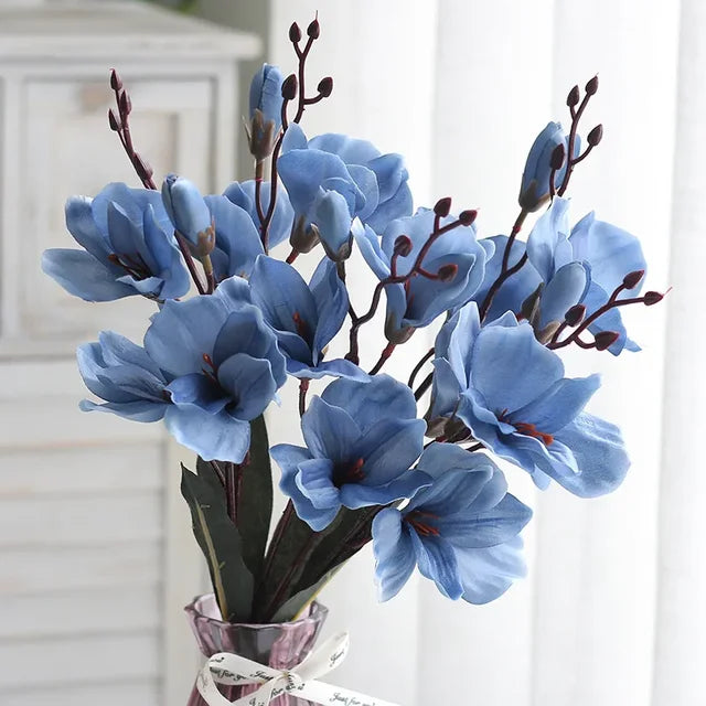 Eternalelegance - kunstig orkidé og magnolia buket