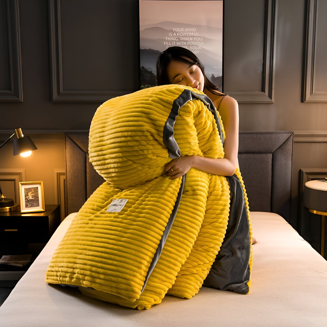 CozyComforter - fluffy dynebetræk, der kan bruges hele året rundt for ultimativ luksus i sengen