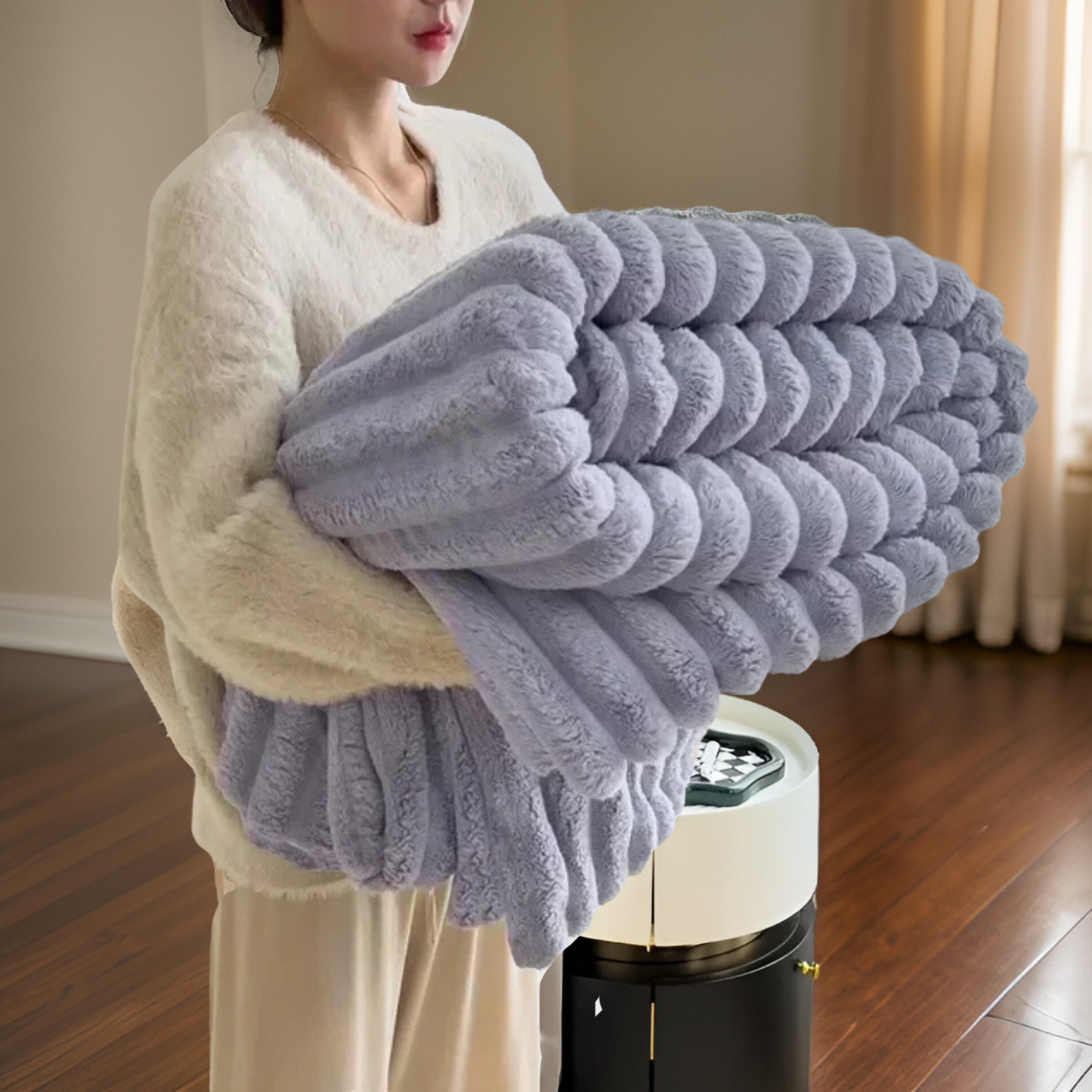 CozyBlanket - luxury plys fleece sofa tæppe - blødt, varmt og hyggeligt tæppe til sofa og stue