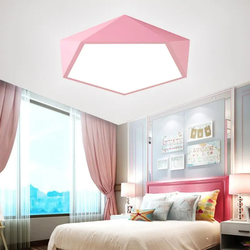 Luminapolygon - macaron femkantet loftslampe