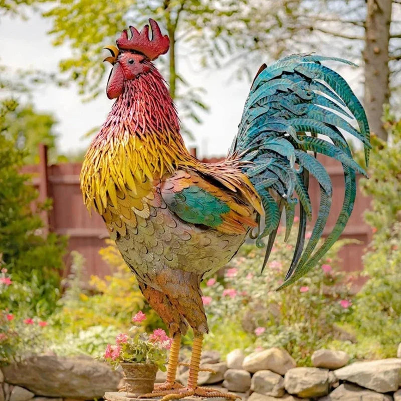 RoosterPatriot - haneskulptur til verandaen