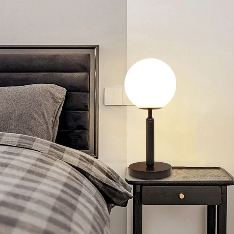 Krystal - glaskugle bordlampe