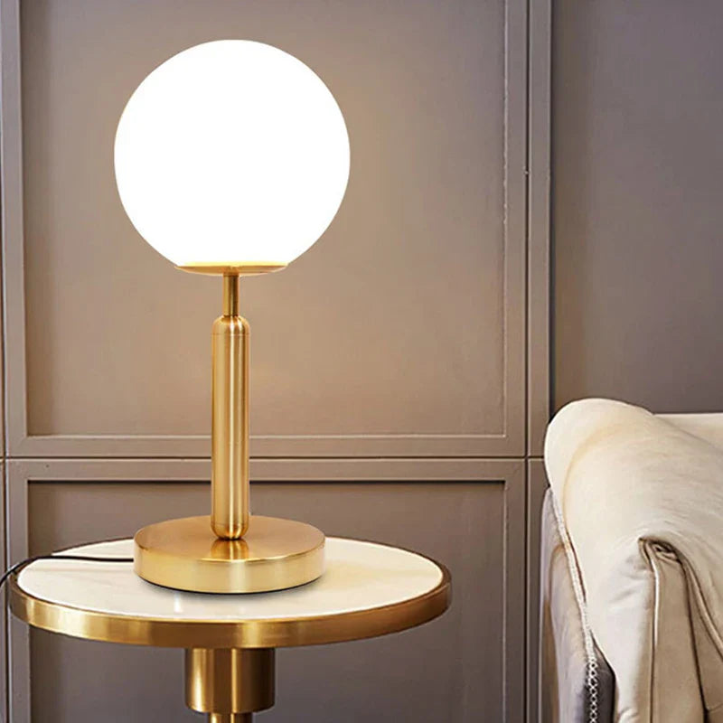 Krystal - glaskugle bordlampe